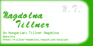 magdolna tillner business card
